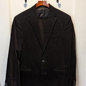 Ralph Lauren Polo Two-piece suit, Black corduroy, 38R 32-32